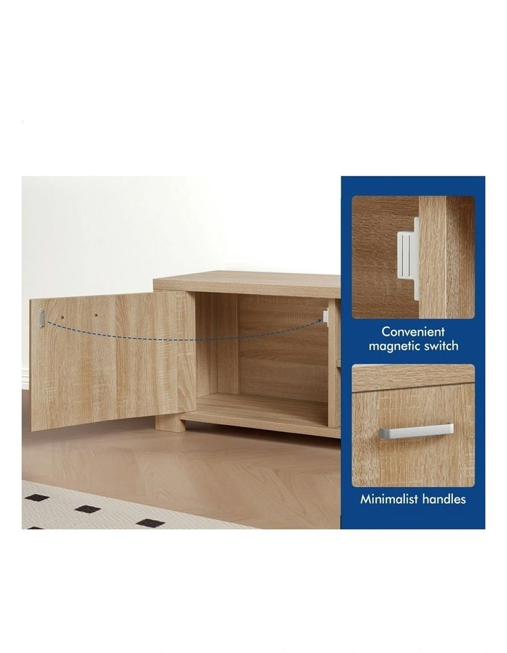 Entertainment TV Unit Stand 160cm in Wood image 4