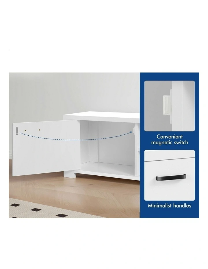 Entertainment TV Unit Stand 160cm in White image 4