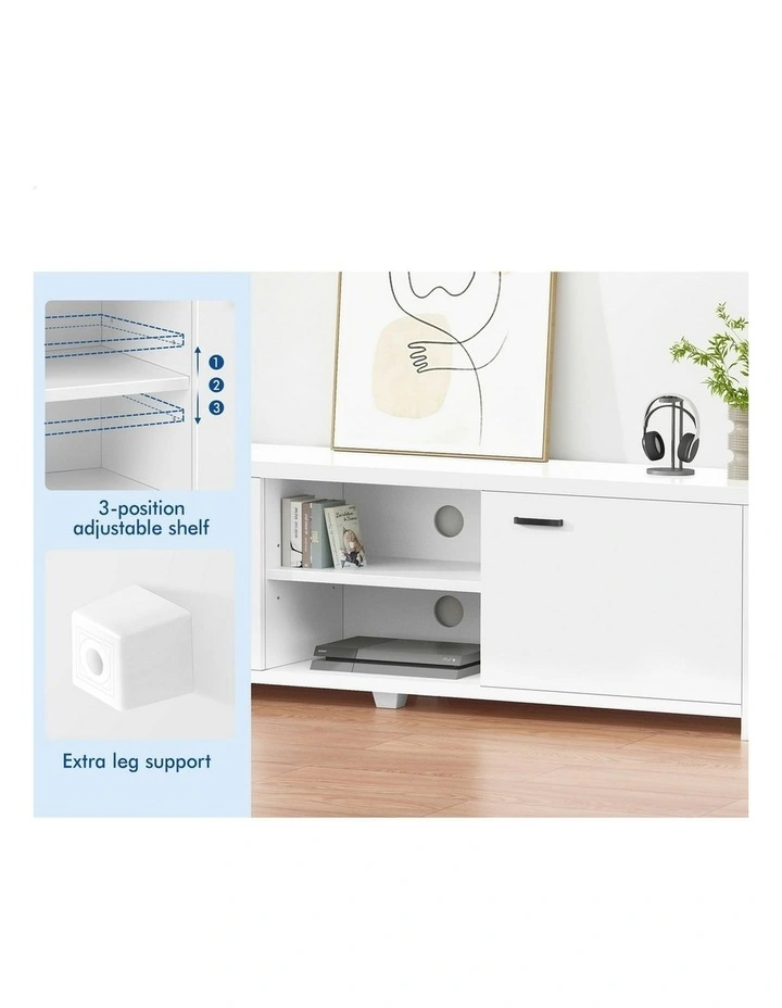 Entertainment TV Unit Stand 160cm in White image 5