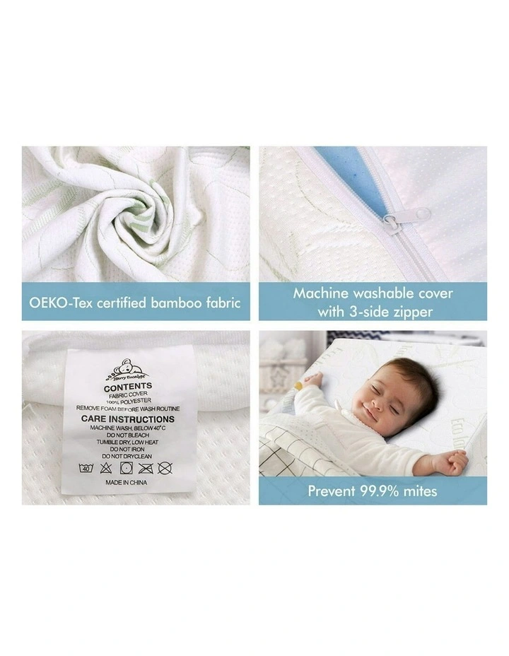 Bamboo Cover Memory Foam Wedge Pillow in Multi image 4