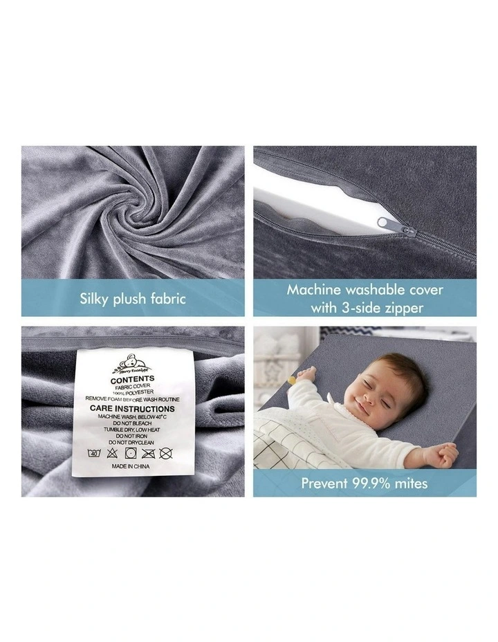 Back Support Memory Foam Wedge Pillow in Multi image 4