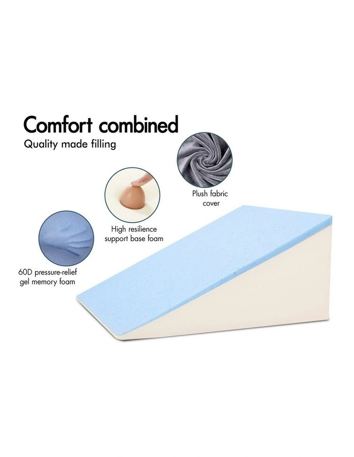 Back Support Memory Foam Wedge Pillow in Multi image 6