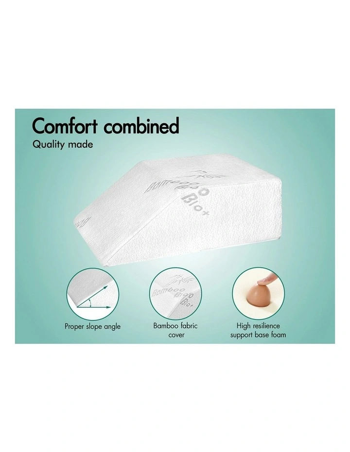Memory Foam Elevation Pillow in White image 4