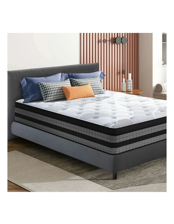 Latex Euro Top Single Size Mattress in White image 2