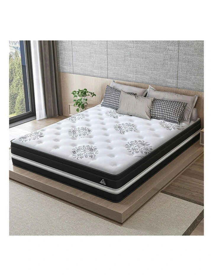 Euro Top King Single Size Mattress 34cm in White image 2