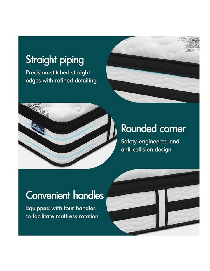 Euro Double Size Top Mattress 34cm in White image 7