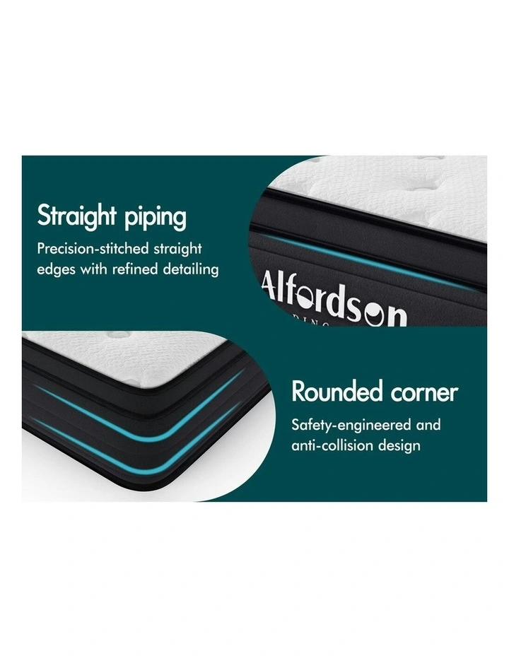 Double Bed Euro Top Mattress 23cm in White image 6