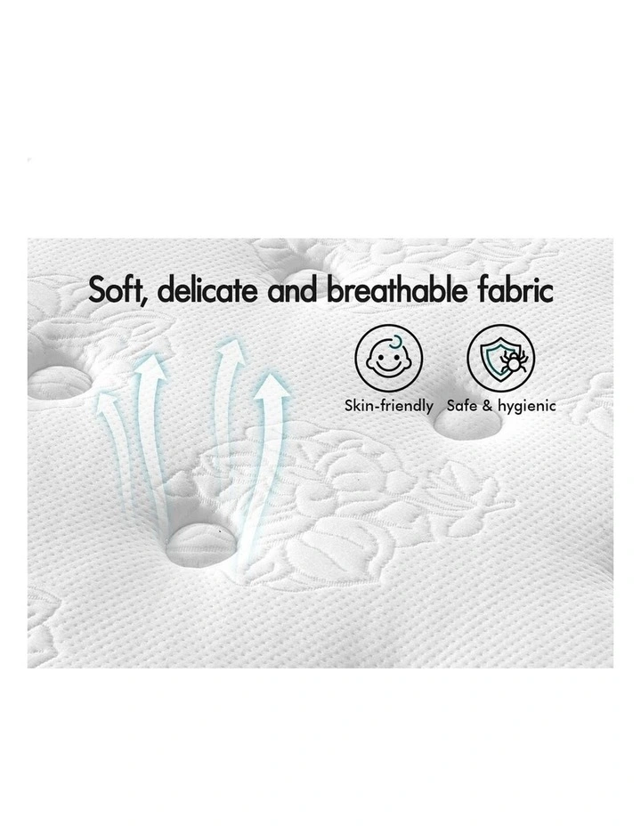 Euro Top Spring Foam Double Bedding Mattress 23cm in White image 4