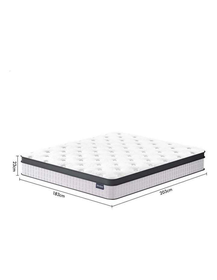 Euro Top Spring Foam King Bedding Mattress 23cm in White image 5
