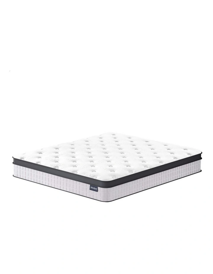 Single Bed Euro Top Spring Foam Bedding Medium Firm Mattress 23cm in White image 1