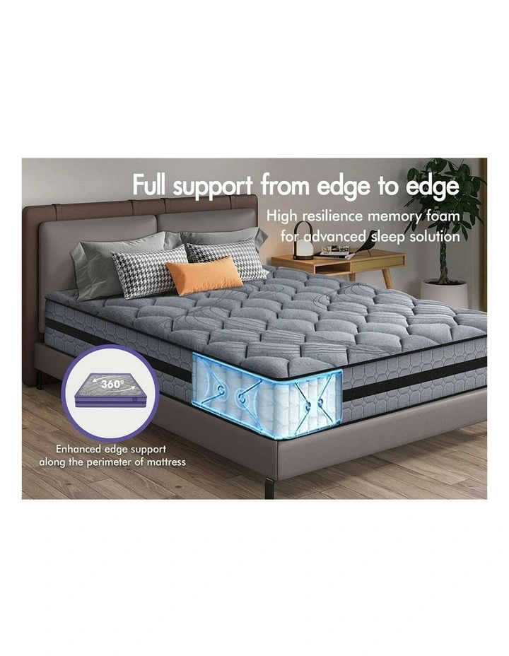 Breathable Tight Top Single Mattress in Black image 3