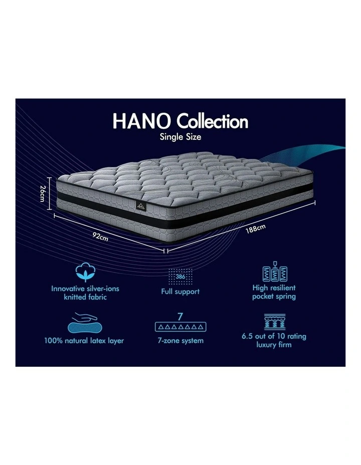 Breathable Tight Top Single Mattress in Black image 5