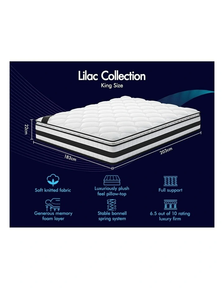 Pillow Top Cool Gel King Mattress in White image 7