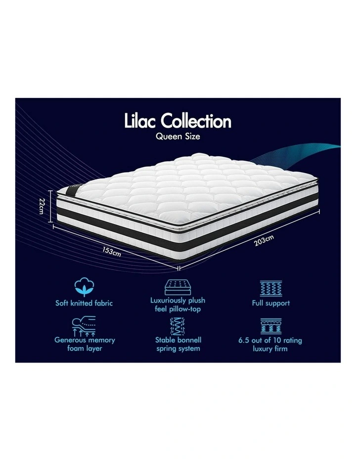 Pillow Top Cool Gel Queen Mattress in White image 7