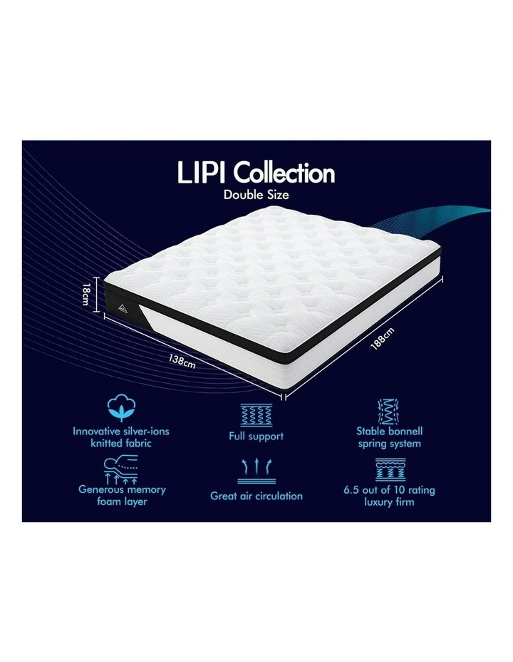 Euro Top Bonnell Double Mattress in White image 7