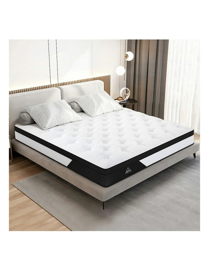 Euro Top Bonnell Queen Mattress in White image 2