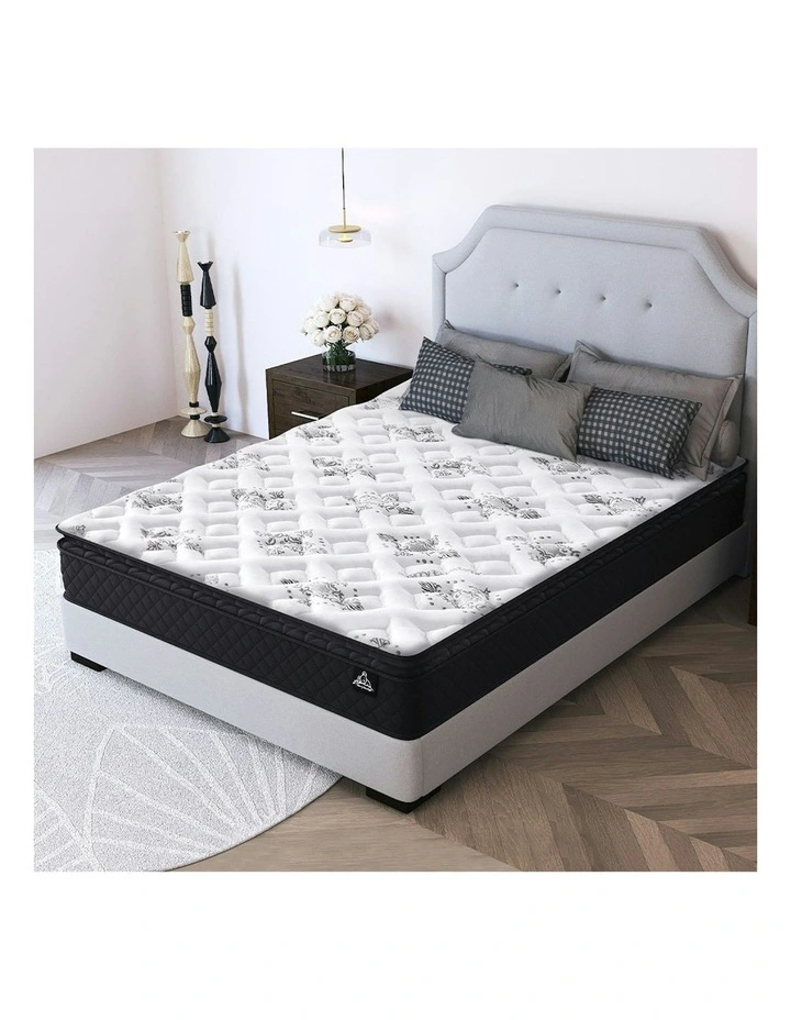 Pillow Top Bonnell Double Mattress in White image 2