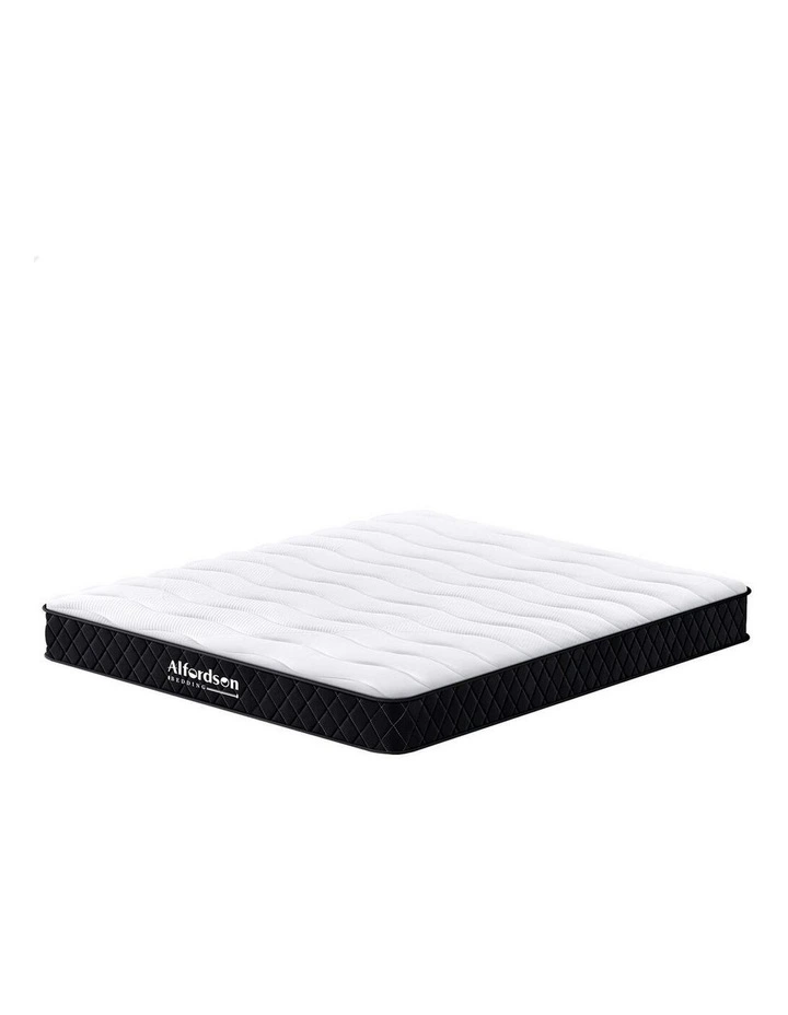 Double Bed Tight Top Spring Foam Bedding Medium Firm Mattress 15cm in White image 1