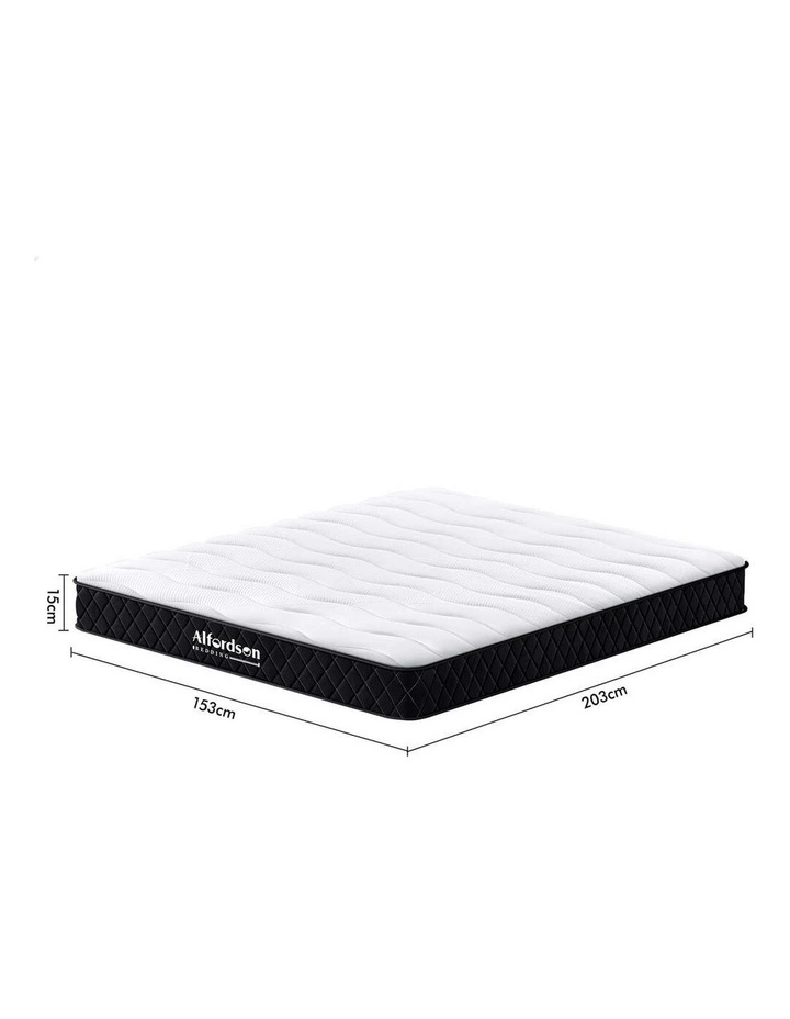 Bed Tight Top Spring Foam Bedding Mattress Queen 15cm in White image 6