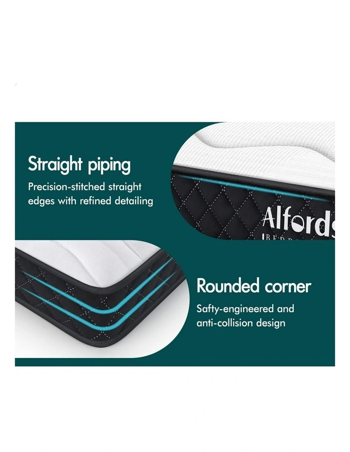 Bed Tight Top Spring Foam Bedding Mattress Queen 15cm in White image 7