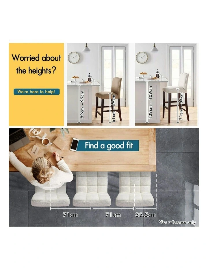 Bar Stools 2x in White image 3