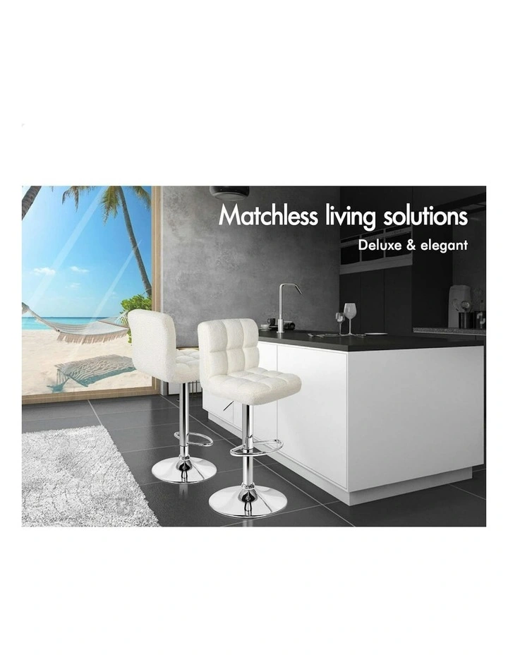 Bar Stools 2x in White image 4