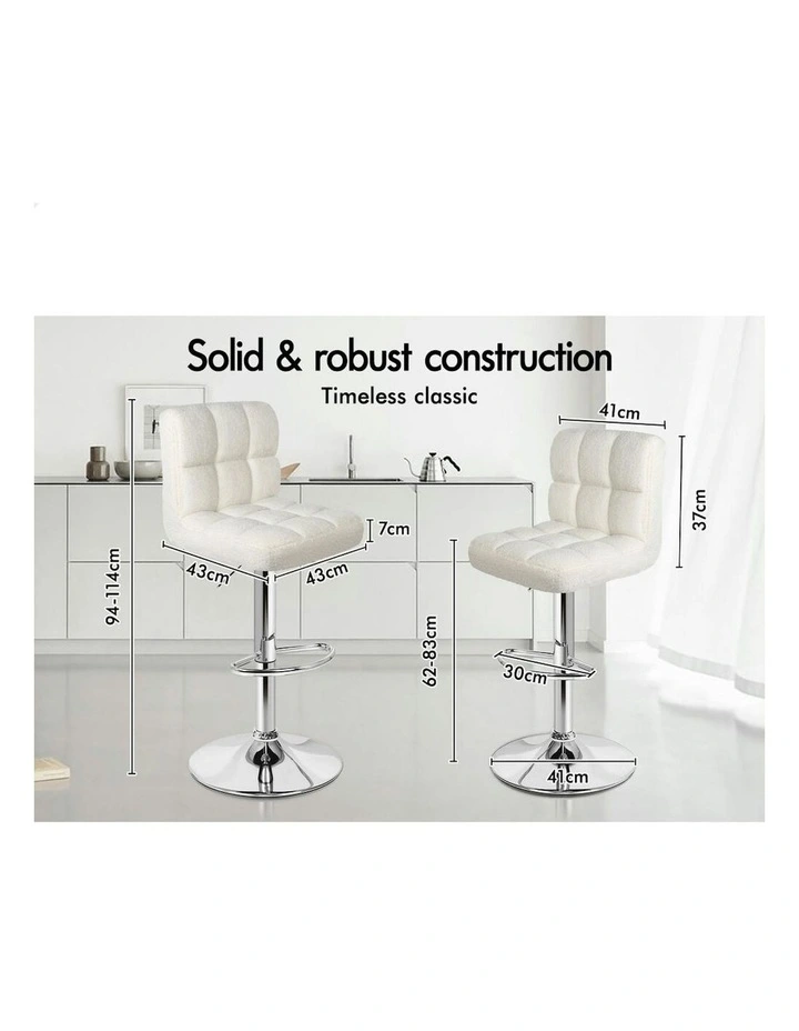Bar Stools 2x in White image 7