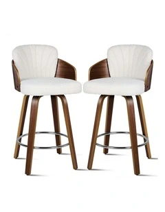 Swivel Bar Stools 2x in White