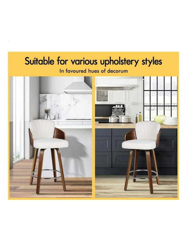 Swivel Bar Stools 4x in White image 4