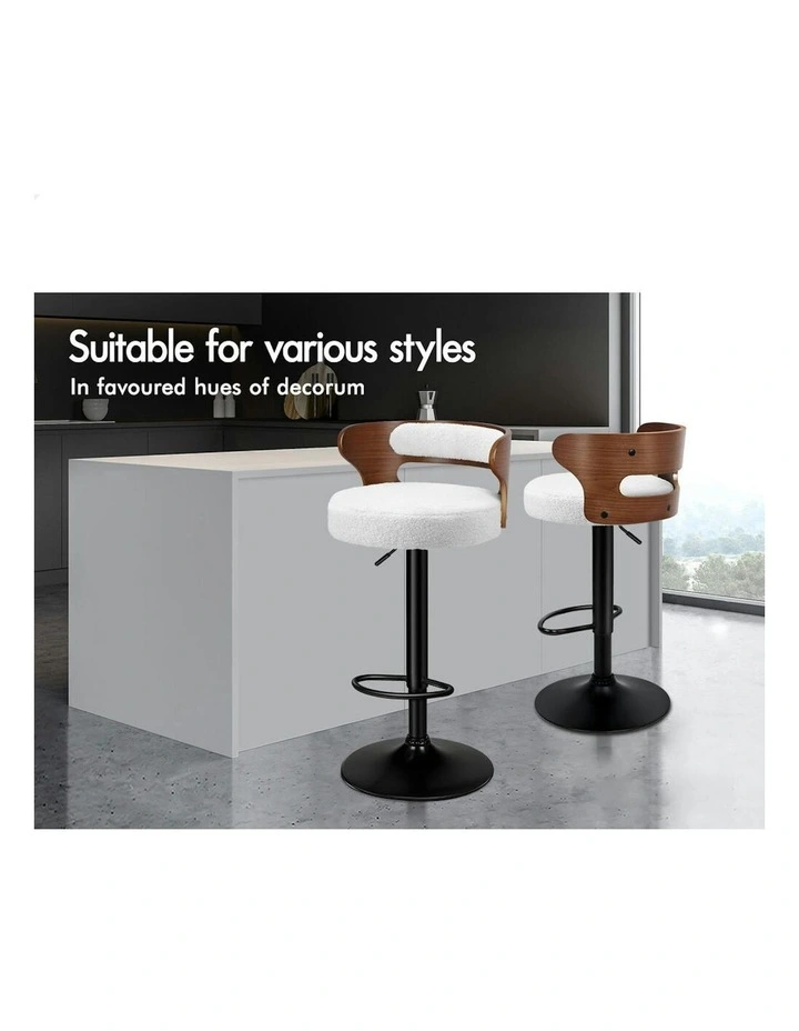 Bar Stools 2x in White image 3