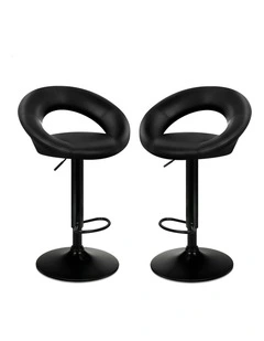 Ovadia Gas Lift All Bar Stools 2x in Black