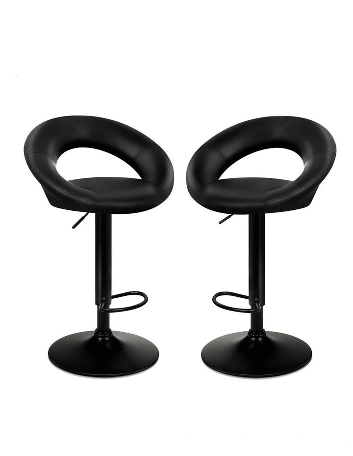 Ovadia Gas Lift All Bar Stools 2x in Black image 1