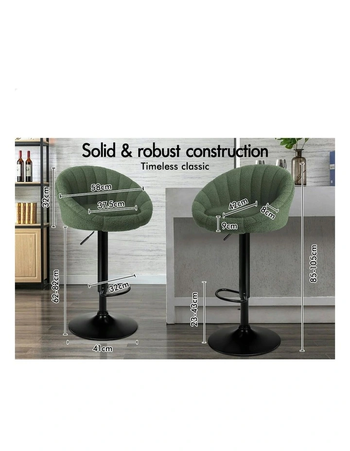 Bar Stools 2x in Green image 7