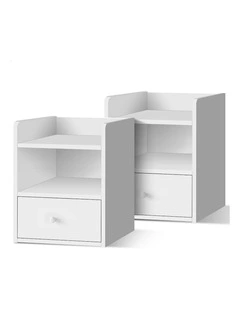 Bedside Table 2x in White