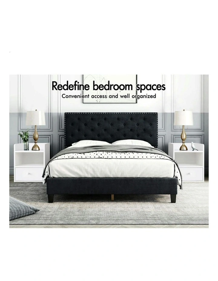 Bedside Table 2x in White image 2