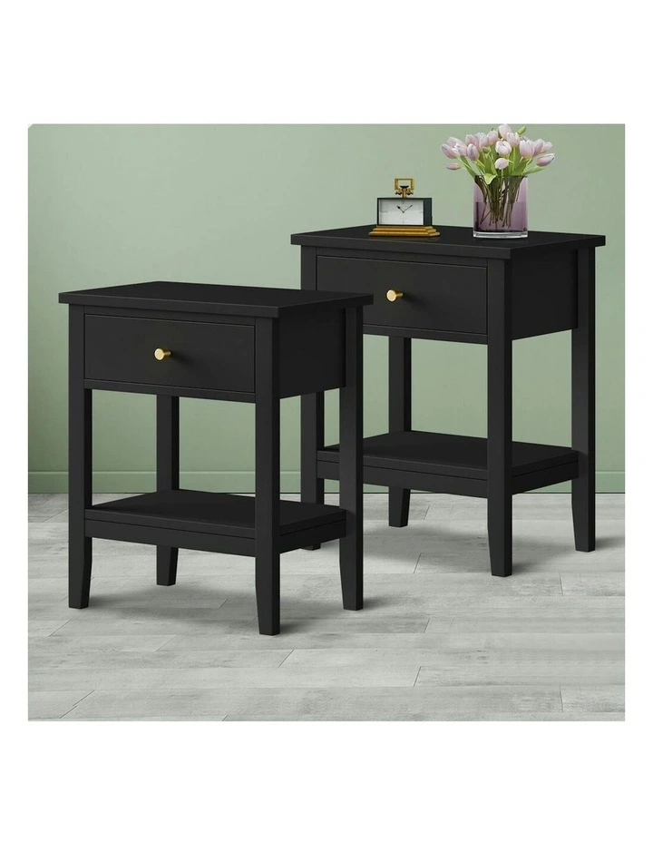 Bedside Table in Black image 2