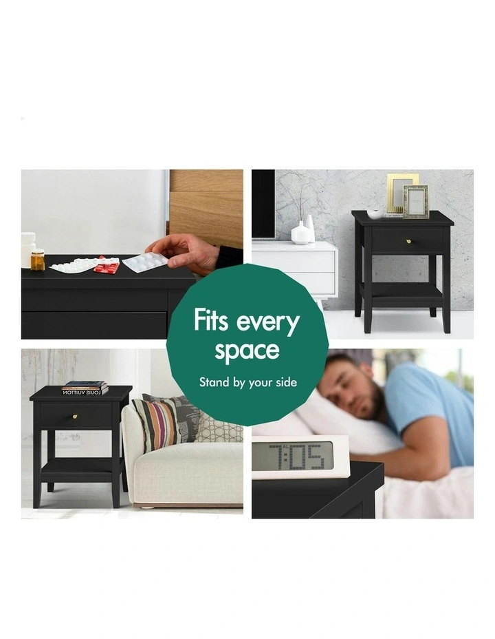 Bedside Table in Black image 4