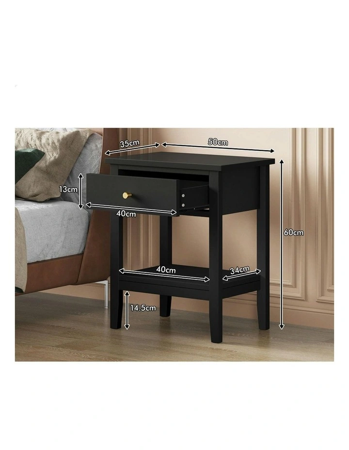 Bedside Table in Black image 7