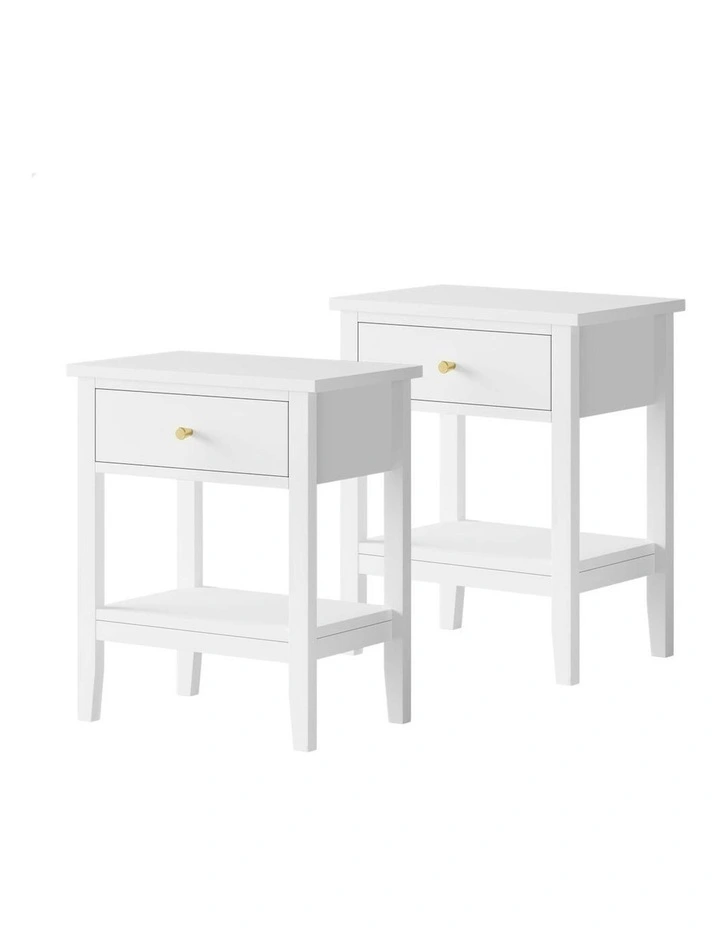 Bedside Table in White image 1
