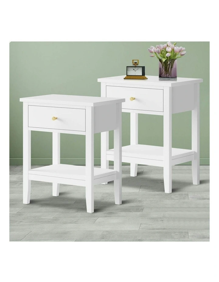 Bedside Table in White image 2