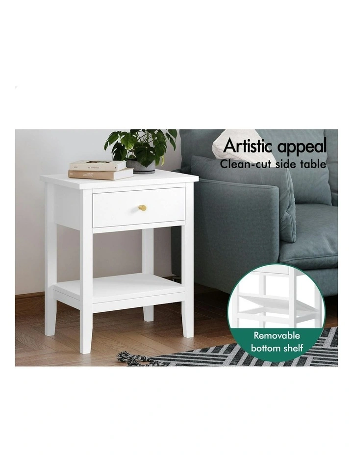 Bedside Table in White image 5