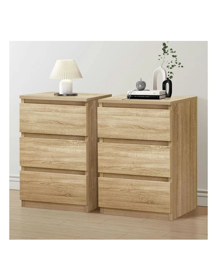 Bedside Table 2x in Wood image 2