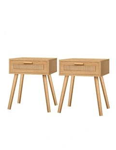 Bedside Table 2x in Oak