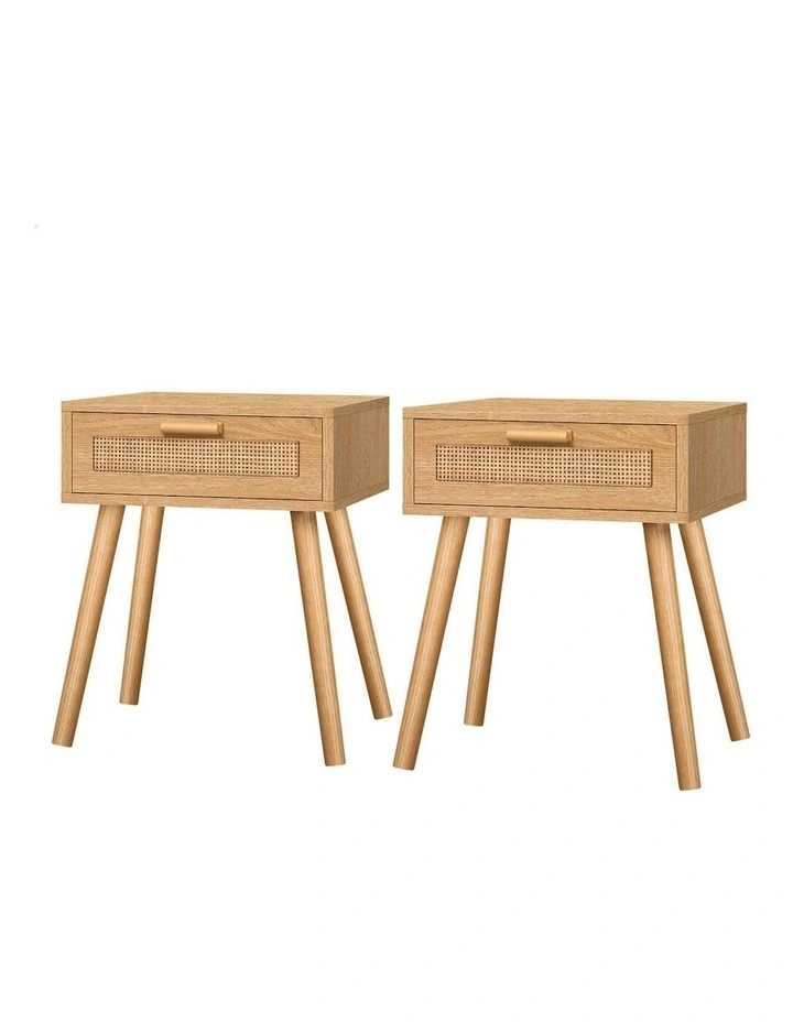 Bedside Table 2x in Oak image 1