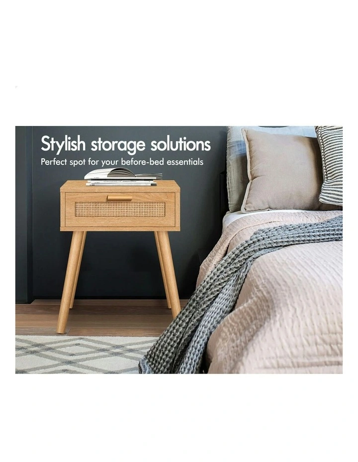 Bedside Table 2x in Oak image 4