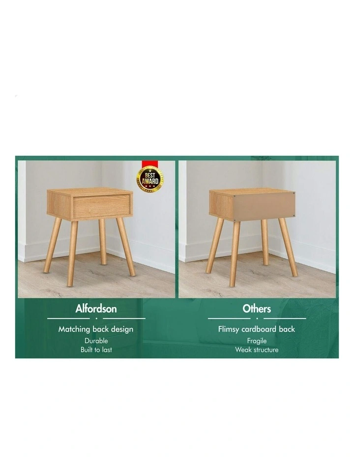 Bedside Table 2x in Oak image 5