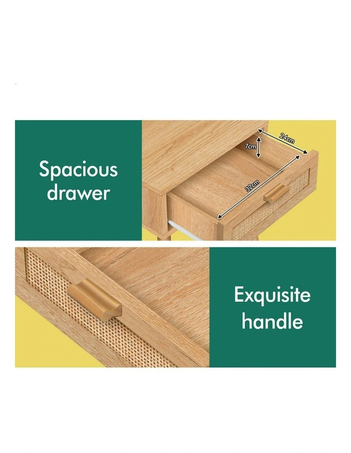 Bedside Table 2x in Oak image 6