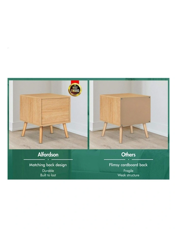 Bedside Table 2x in Rattan Wood image 5