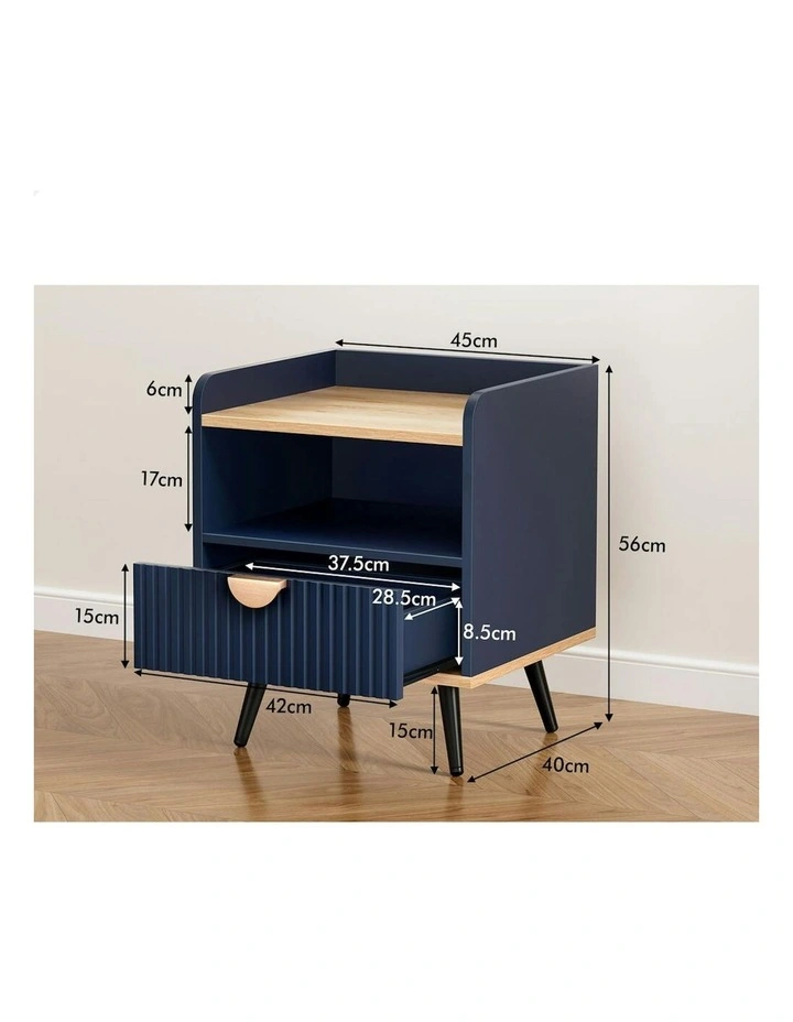 Bedside Table 2x in Blue image 5