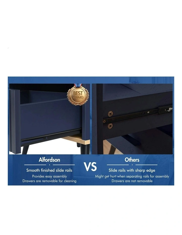 Bedside Table 2x in Blue image 6